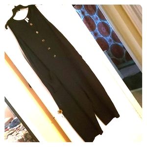 ASOS DESIGN sleeveless button front boilersuit 